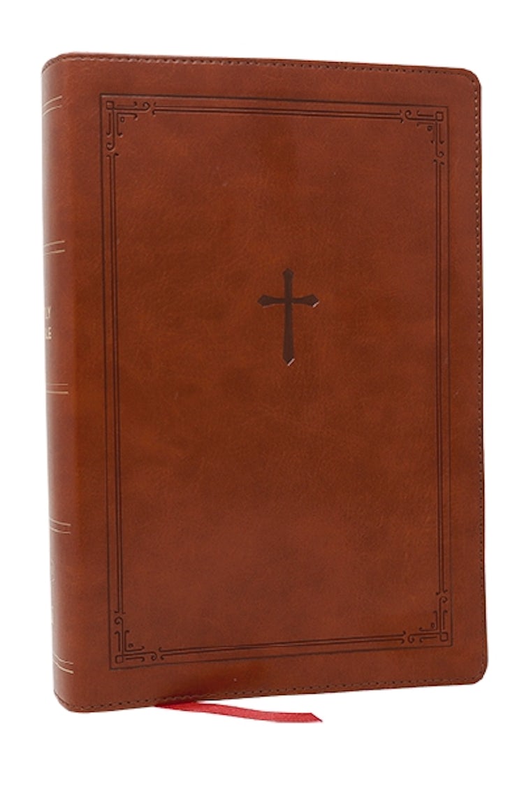 Cover image for KJV Giant Print End OF Verse Reference Bible, Brown, Red Letter, Comfort Print, isbn: 9781400349463