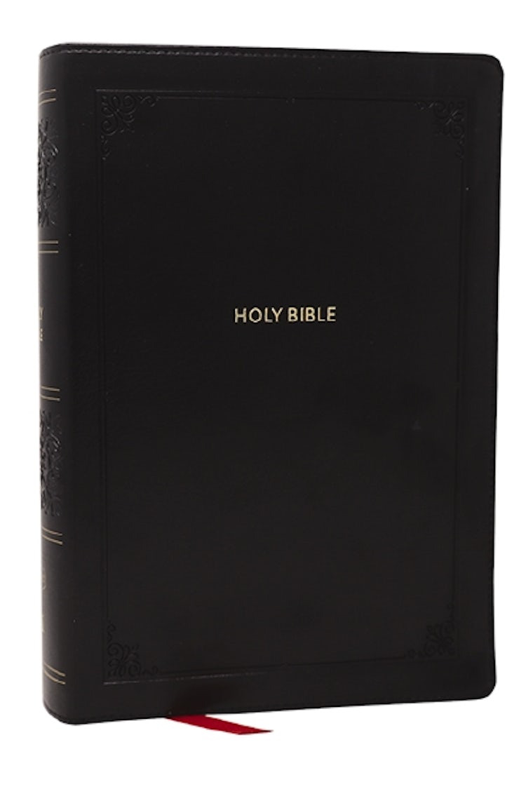 Cover image for NKJV Giant Print End of Verse Reference Bible, Black, Red Letter, Comfort Print: Holy Bible, isbn: 9781400349487