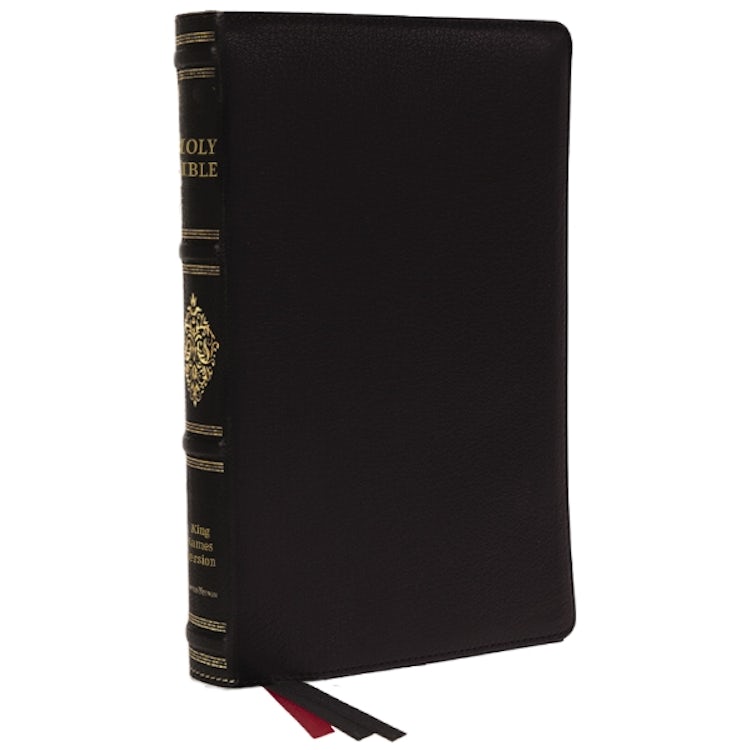 Cover image for KJV, Personal Size Reference Bible, Sovereign Collection, Black Premium Goatskin, isbn: 9781400350865