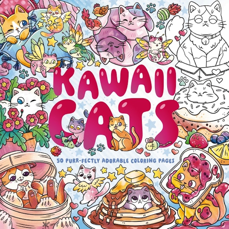 Cover image for Kawaii Cats: 50 Cute Cat Coloring Pages, isbn: 9781400355099