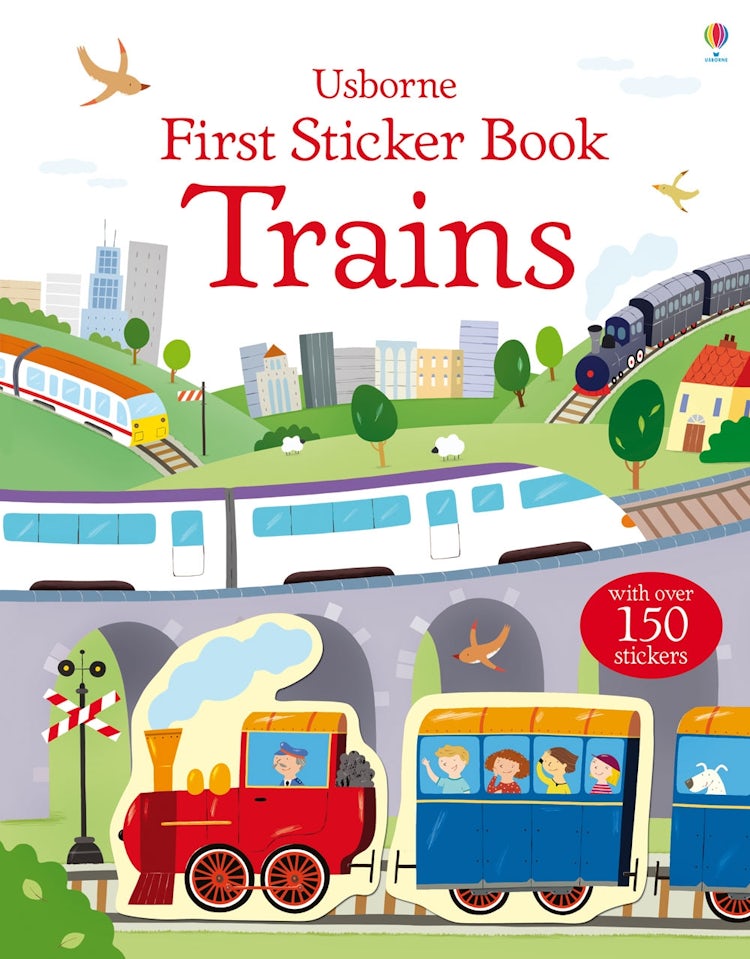 Cover image for First Sticker Book Trains, isbn: 9781409551553