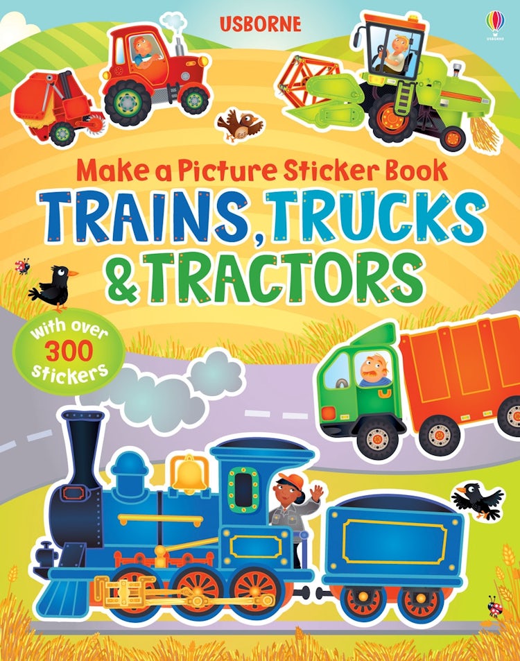 Cover image for Make a Picture Sticker Book: Trains, Trucks and Tractors, isbn: 9781409551560