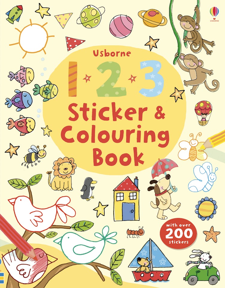 Cover image for 123 Sticker and Colouring Book, isbn: 9781409564591