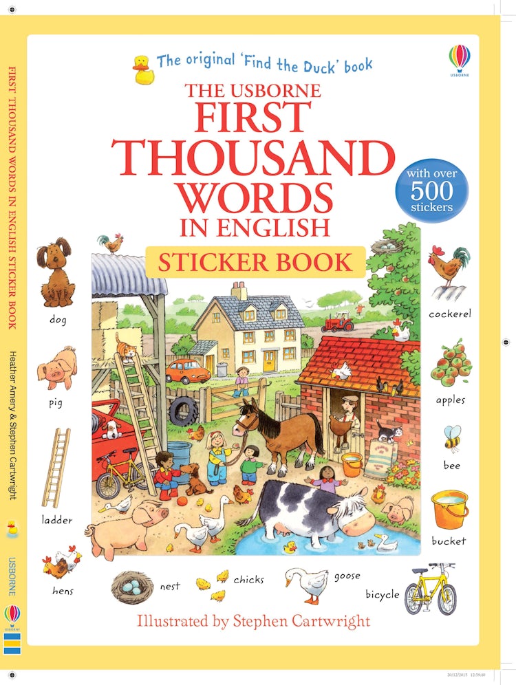 Cover image for First 1000 Words in English Sticker Book, isbn: 9781409570400
