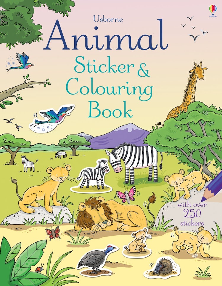 Cover image for Animal Sticker and Colouring Book, isbn: 9781409585862