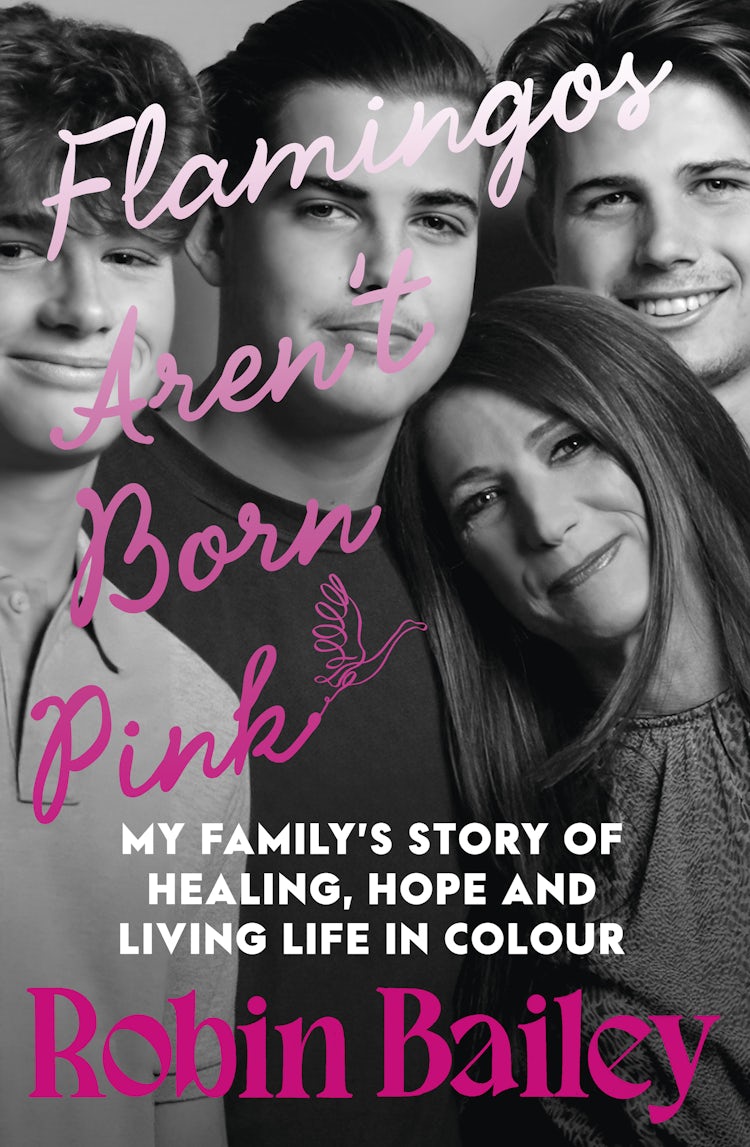 Cover image for Flamingos Aren't Born Pink: A moving and uplifting memoir on heartbreak, grief and finding joy, by Brisbane radio personality and podcaster, isbn: 9781460719404