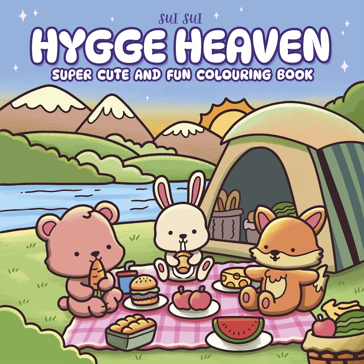 Cover image for Hygge Heaven: Super cute and fun colouring book featuring adorable animal characters, isbn: 9781460769379