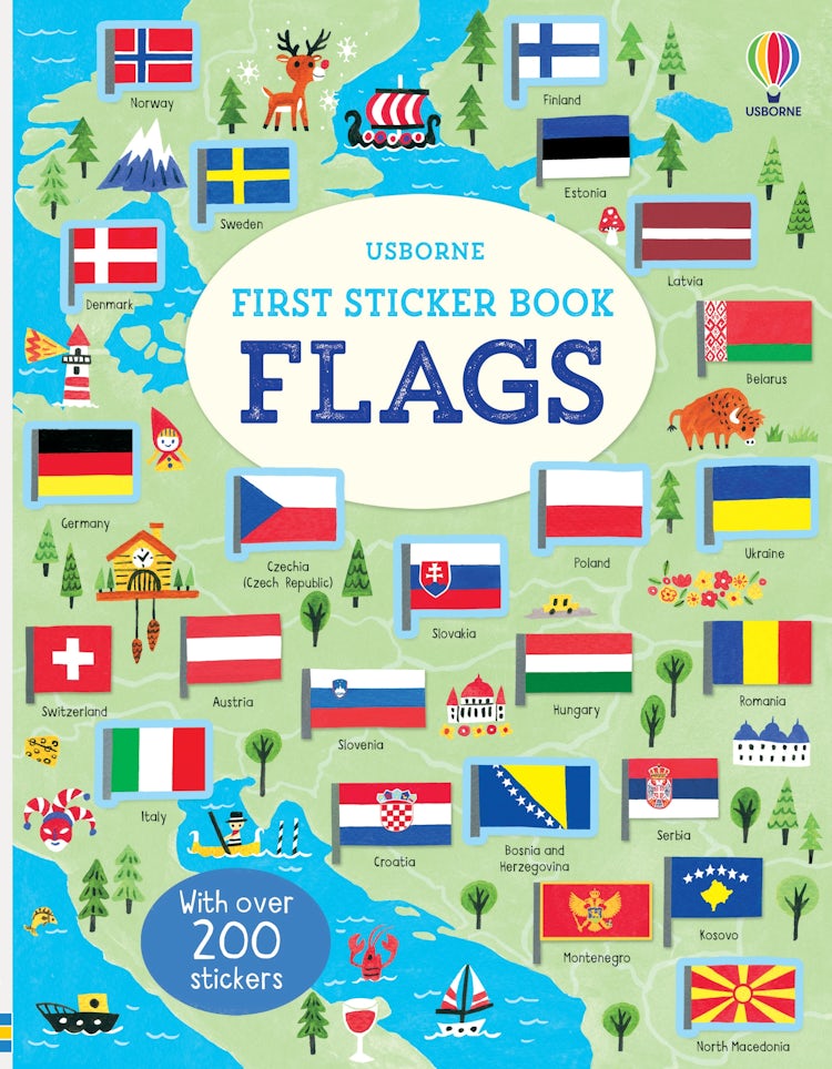 Cover image for First Sticker Book Flags, isbn: 9781474937030