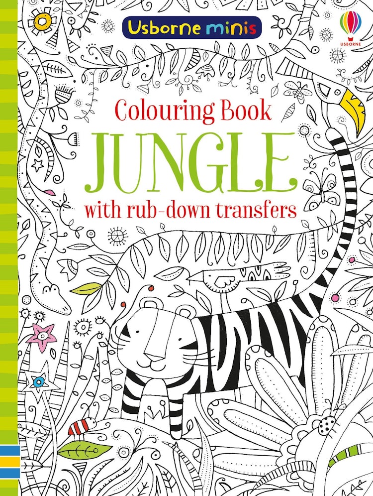 Cover image for Mini Books Colouring Book Jungle with Rub Downs, isbn: 9781474940221