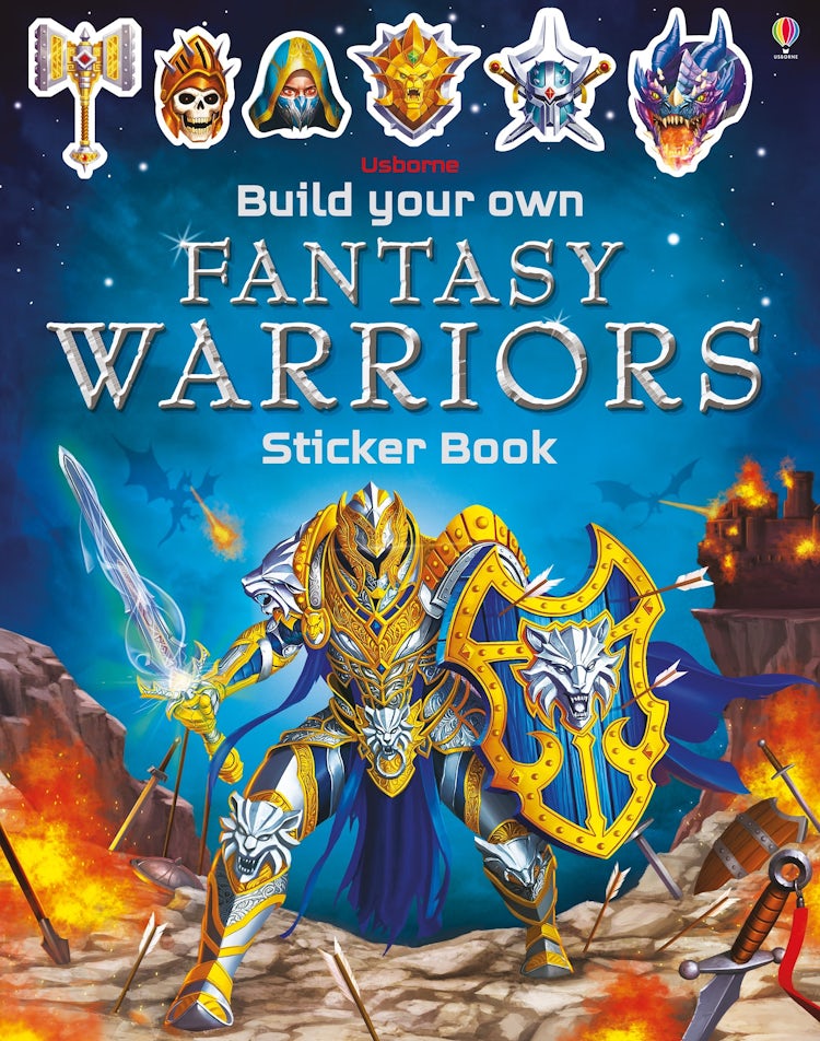 Cover image for Build Your Own Fantasy Warriors Sticker Book, isbn: 9781474952101