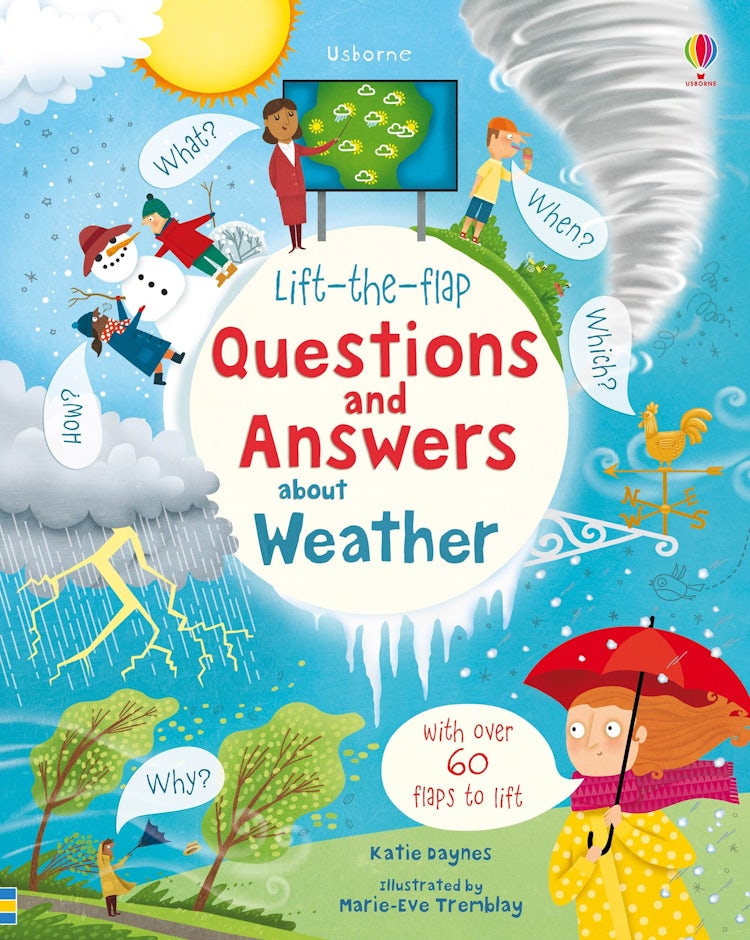 Cover image for Lift-the-Flap Questions and Answers About Weather, isbn: 9781474953030