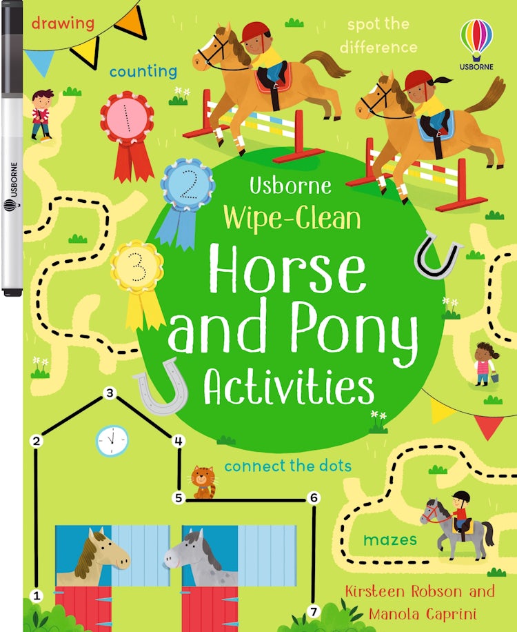 Cover image for Wipe-Clean Horse and Pony Activities, isbn: 9781474989015
