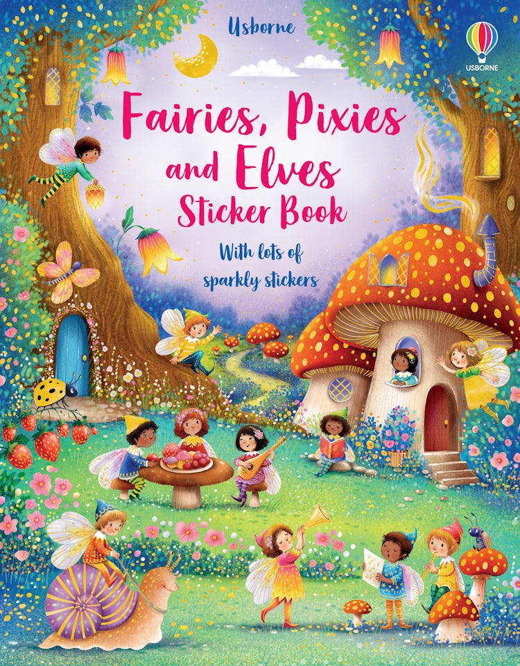 Cover image for Fairies, Pixies and Elves Sticker Book, isbn: 9781474989794