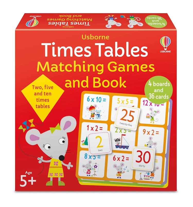 Cover image for Times Tables Matching Games and Book, isbn: 9781474998154