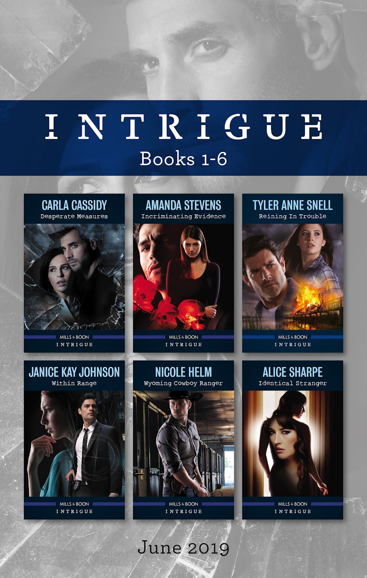 Cover image for Intrigue Box Set 1-6/Desperate Measures/Incriminating Evidence/Reining in Trouble/Within Range/Wyoming Cowboy Ranger/Identical Stranger, isbn: 9781489286055