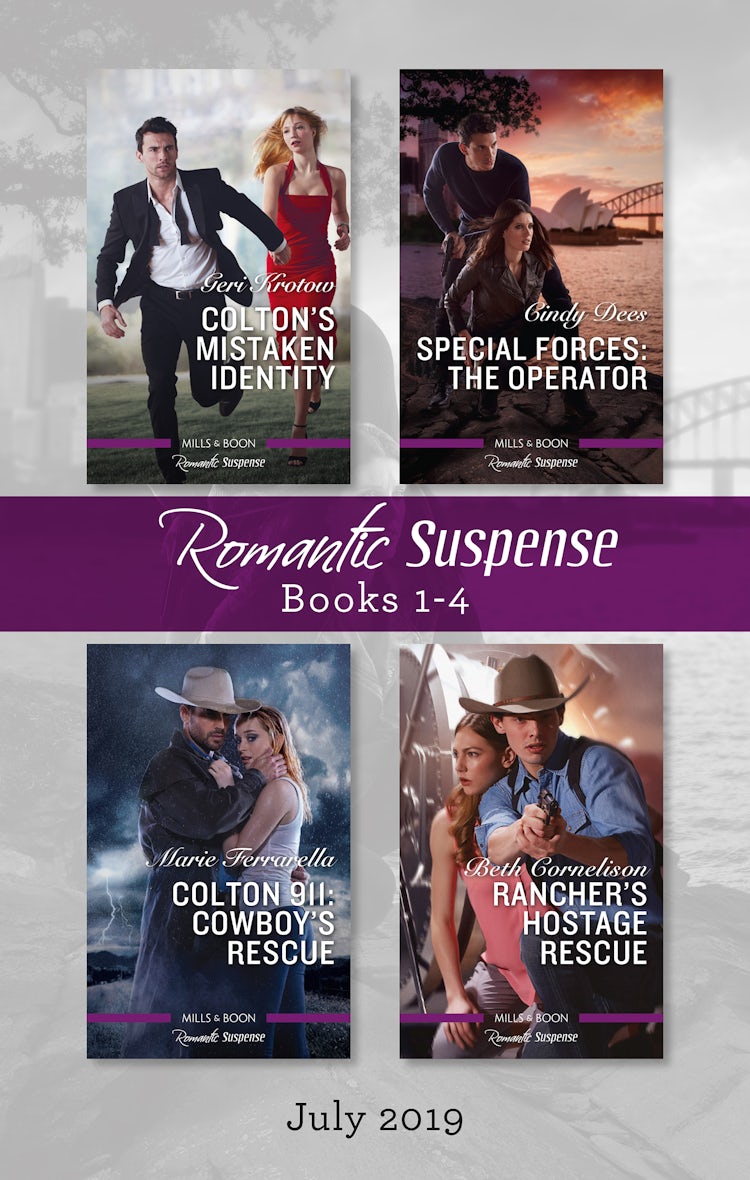 Cover image for Romantic Suspense Box Set 1-4/Colton's Mistaken Identity/Special Forces: The Operator/Colton 911: Cowboy's Rescue/Rancher's Hostage Rescue, isbn: 9781489288974
