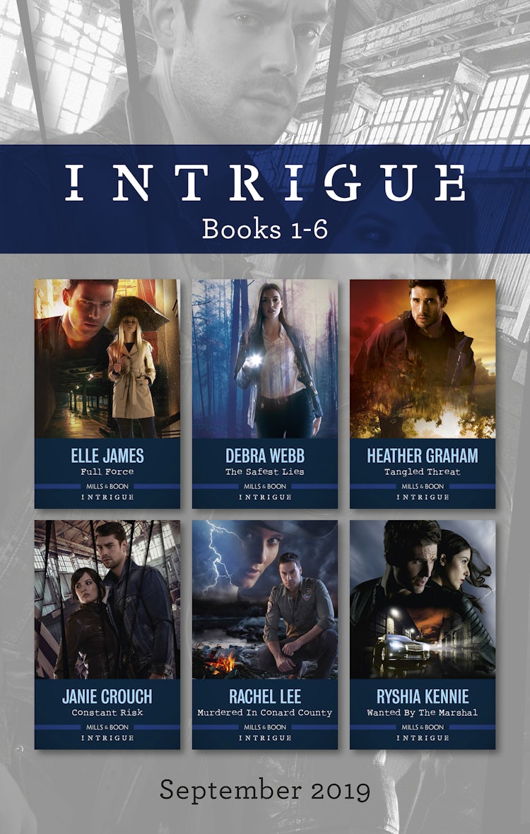 Cover image for Intrigue Box Set 1-6/Full Force/The Safest Lies/Tangled Threat/Constant Risk/Murdered in Conard County/Wanted by the Marshal, isbn: 9781489292261