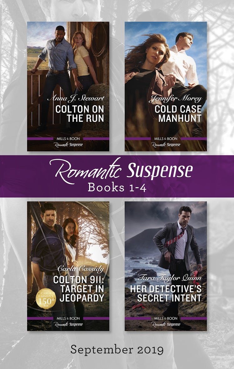 Cover image for Romantic Suspense Box Set 1-4 Sept 2019/Colton on the Run/Cold Case Manhunt/Colton 911: Target in Jeopardy/Her Detective's Secret Intent, isbn: 9781489292384