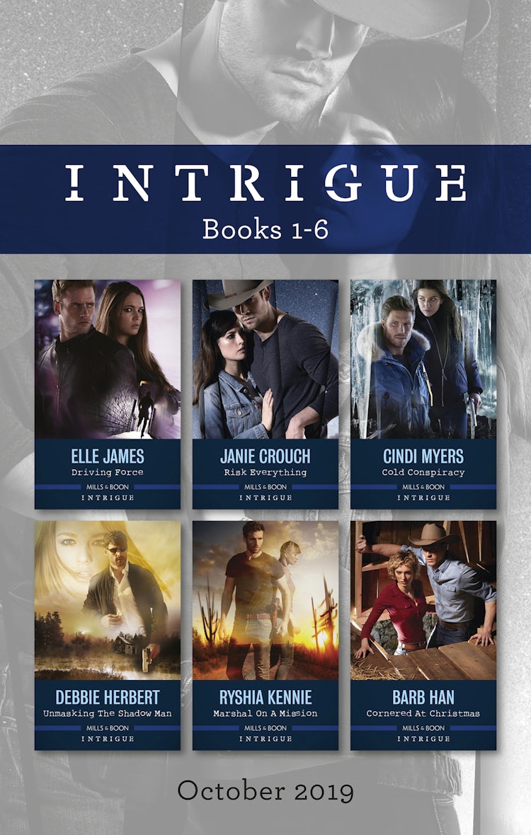Cover image for Intrigue Box Set 1-6/Driving Force/Risk Everything/Cold Conspiracy/Unmasking the Shadow Man/Marshal on a Mission/Cornered at Chr, isbn: 9781489293657
