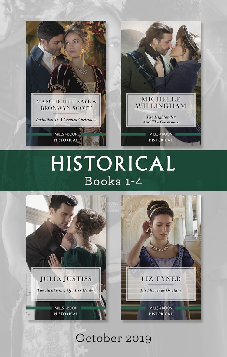 Cover image for Historical Box Set 1-4/The Captain's Christmas Proposal/Unwrapping His Festive Temptation/The Highlander and the Governess/The Awakening of Mis, isbn: 9781489293954