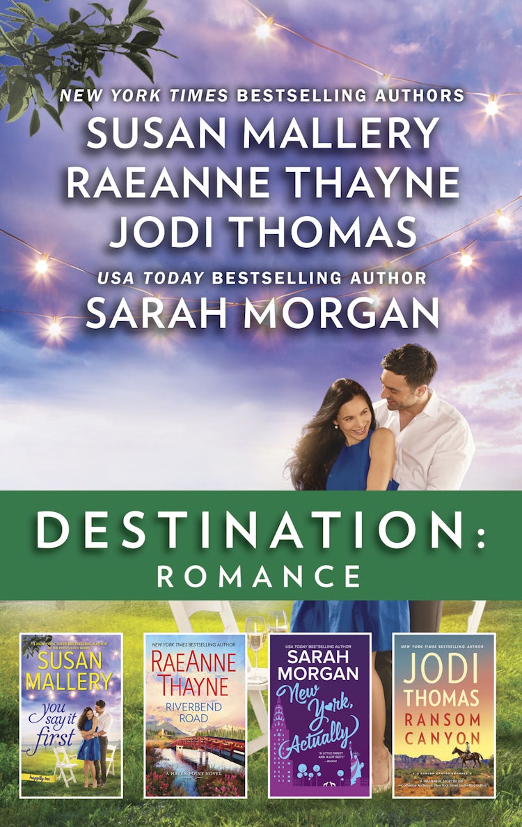 Cover image for Destination Romance 4 Bk Box Set/You Say It First/Riverbend Road/New York, Actually/Ransom Canyon, isbn: 9781489297136