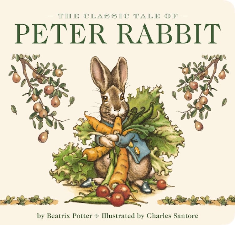 Cover image for The Classic Tale of Peter Rabbit Board Book (The Revised Edition): Illustrated By Acclaimed Artist, Charles Santore, isbn: 9781646432332