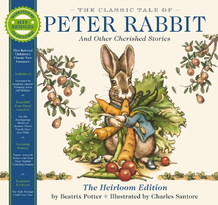 Cover image for Classic Tale Of Peter Rabbit Heirloom Edition: The Classic Edition Hardcover With Audio Cd Narrated By Jeff Bridges, isbn: 9781646433575