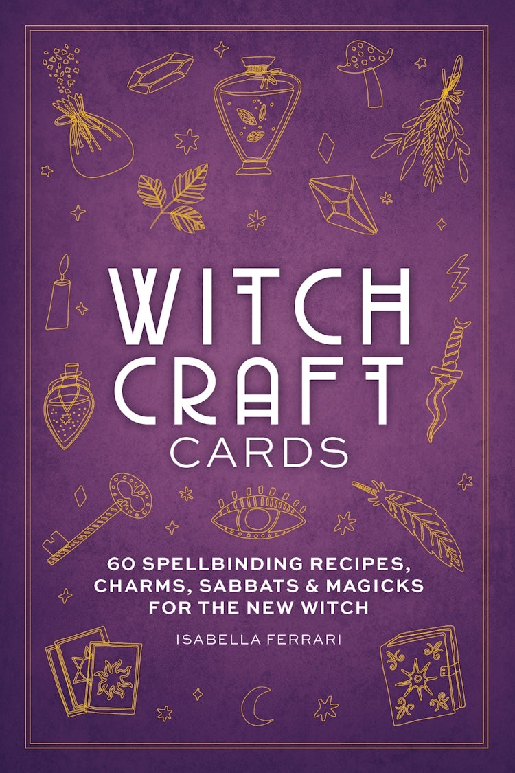 Cover image for Witchcraft Cards: 60 Spellbinding Recipes, Charms, Sabbats & Magicks For The New Witch, isbn: 9781646433759
