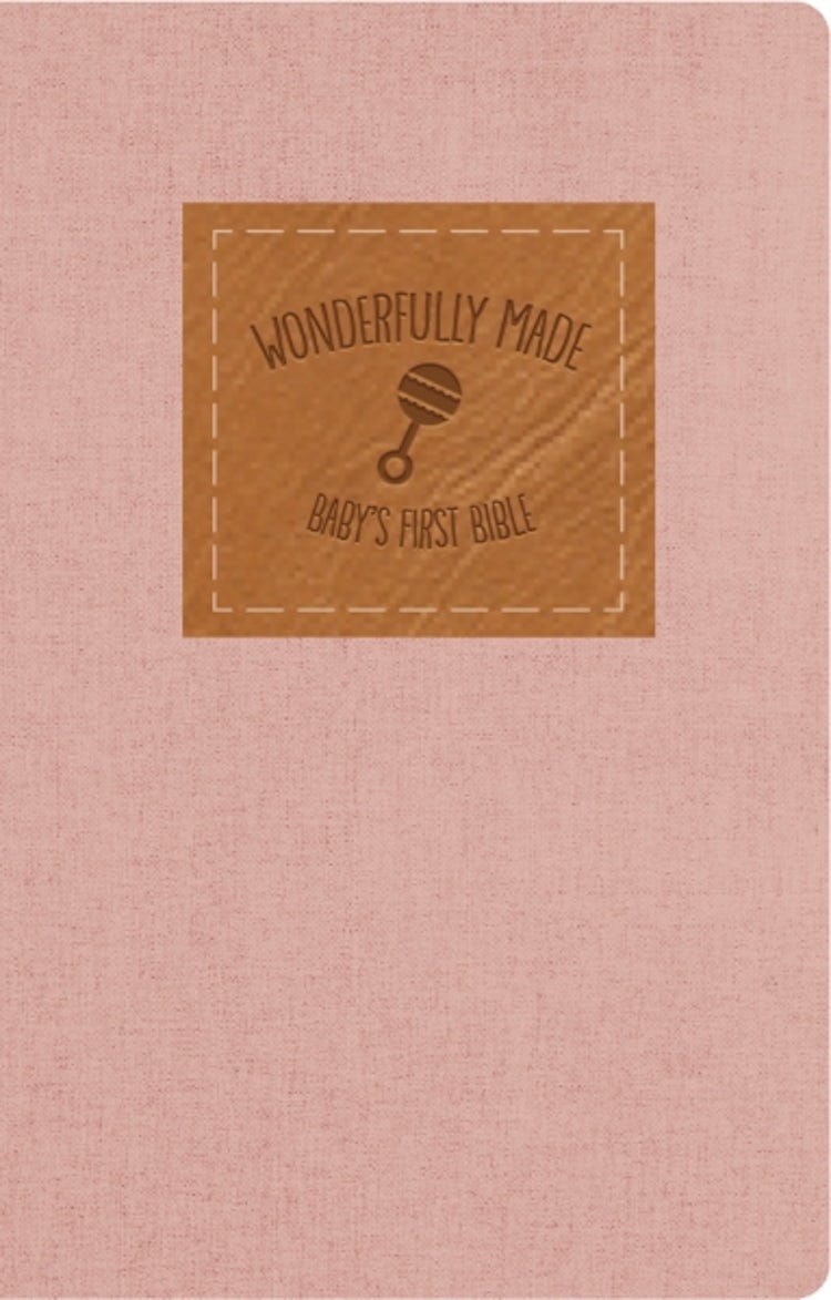 Cover image for Wonderfully Made: Baby Girl's First Bible [Softcover, Pink], isbn: 9781648708299