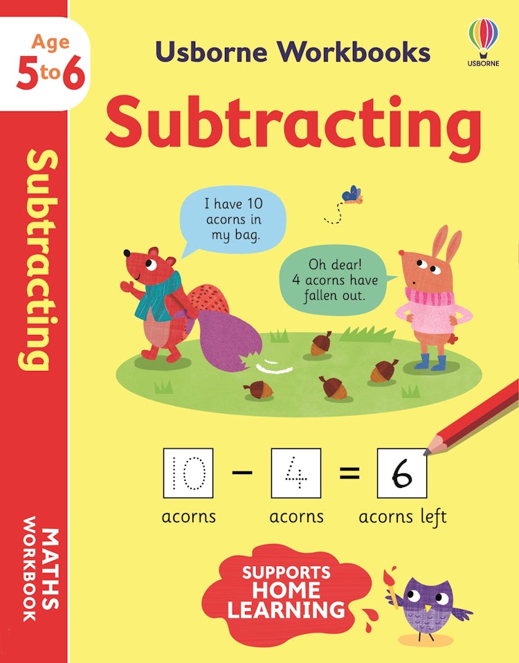 Cover image for Usborne Workbooks Subtracting 5-6, isbn: 9781801313469