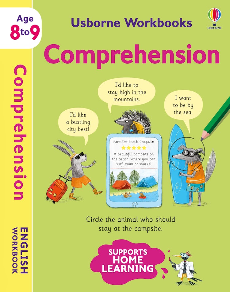 Cover image for Usborne Workbooks Comprehension 8-9, isbn: 9781801313490