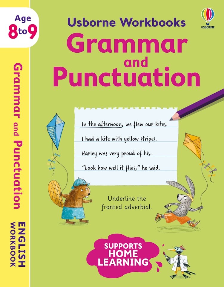 Cover image for Usborne Workbooks Grammar and Punctuation 8-9, isbn: 9781801313513