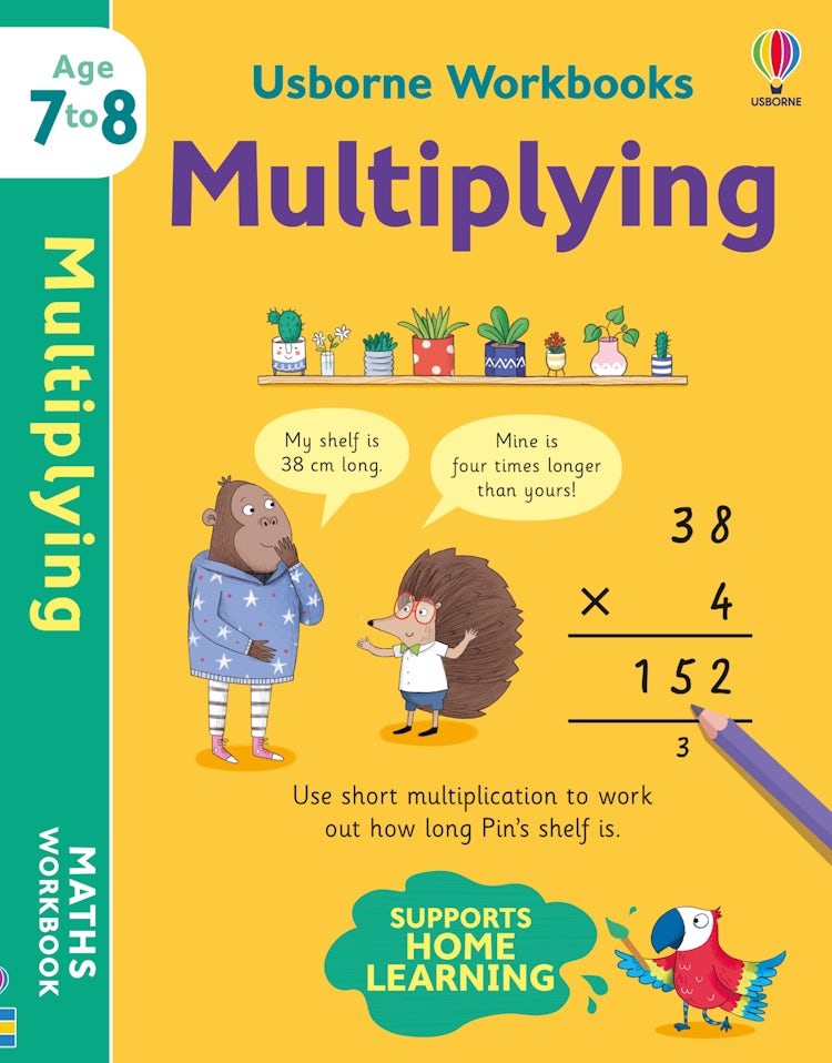 Cover image for Usborne Workbooks Multiplying 7-8, isbn: 9781801313520