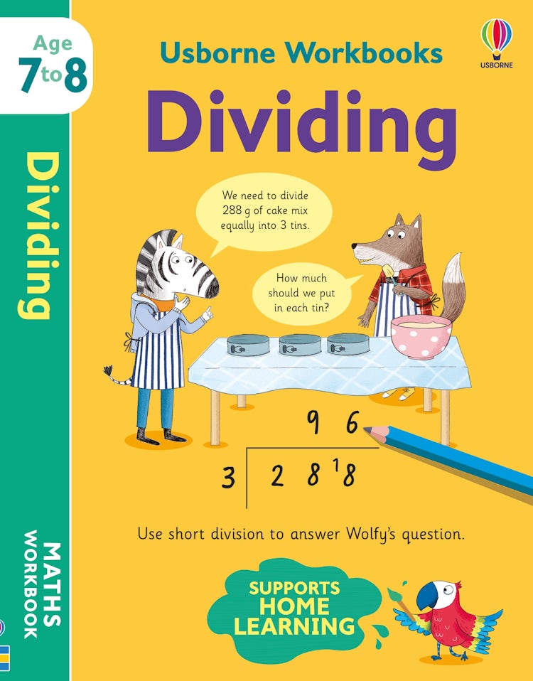 Cover image for Usborne Workbooks Dividing 7-8, isbn: 9781801313537