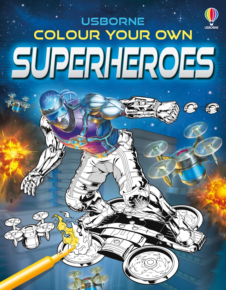 Cover image for Colour Your Own Superheroes, isbn: 9781801315852