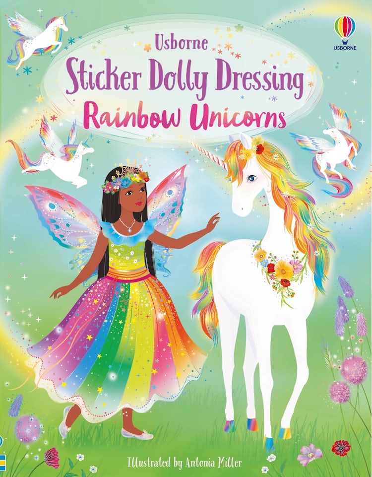 Cover image for Sticker Dolly Dressing Rainbow Unicorns, isbn: 9781803707747