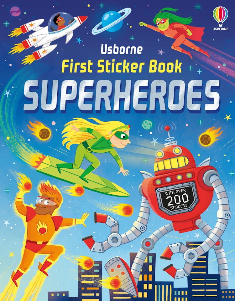Cover image for First Sticker Book Superheroes, isbn: 9781805070832