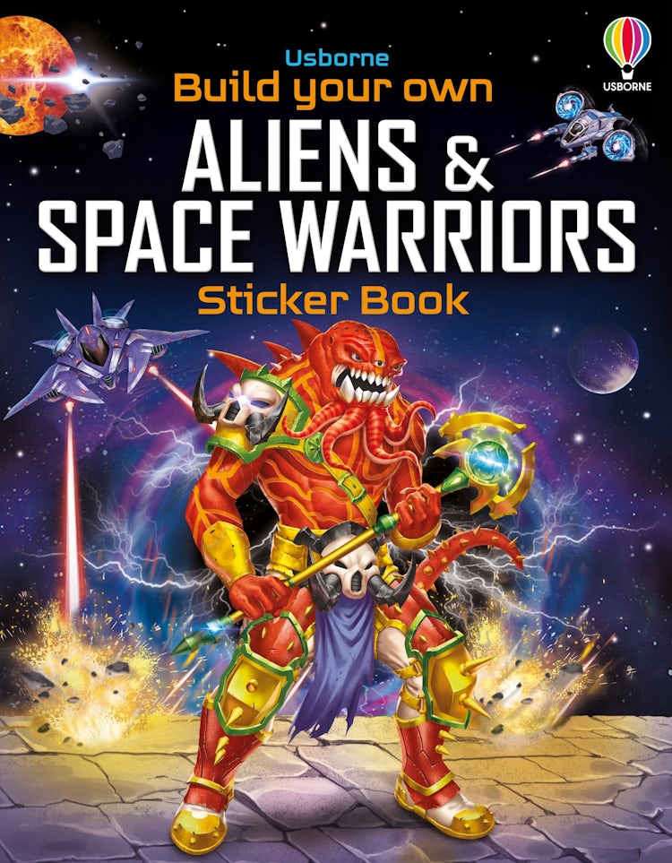 Cover image for Build Your Own Aliens and Space Warriors Sticker Book, isbn: 9781805076858