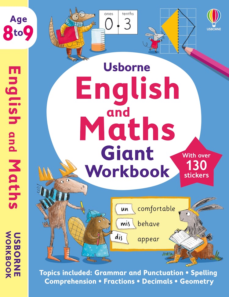 Cover image for Usborne English and Maths Giant Workbook 8-9, isbn: 9781805310013