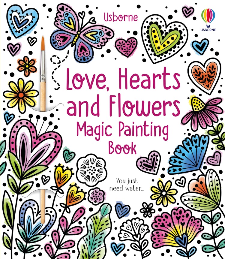 Cover image for Love, Hearts and Flowers Magic Painting Book, isbn: 9781805312222