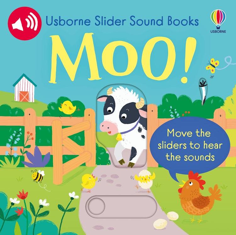 Cover image for Slider Sound Books: Moo!, isbn: 9781805312819