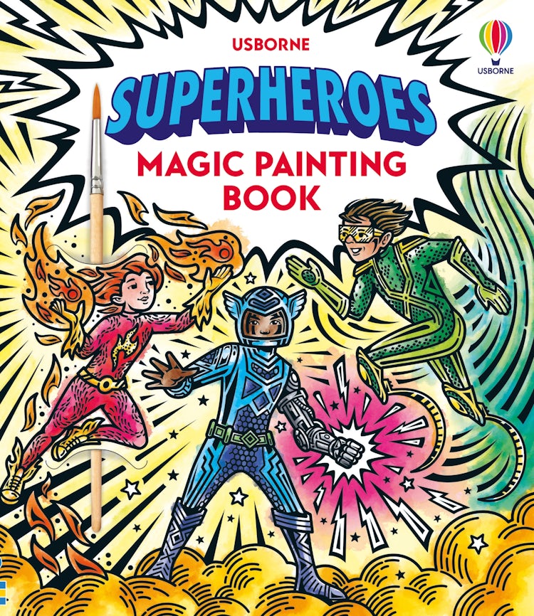 Cover image for Superheroes Magic Painting Book, isbn: 9781805312918