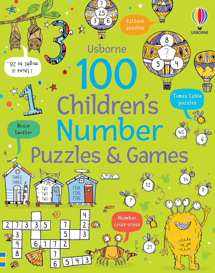 Cover image for 100 Children's Number Puzzles & Games, isbn: 9781805313069