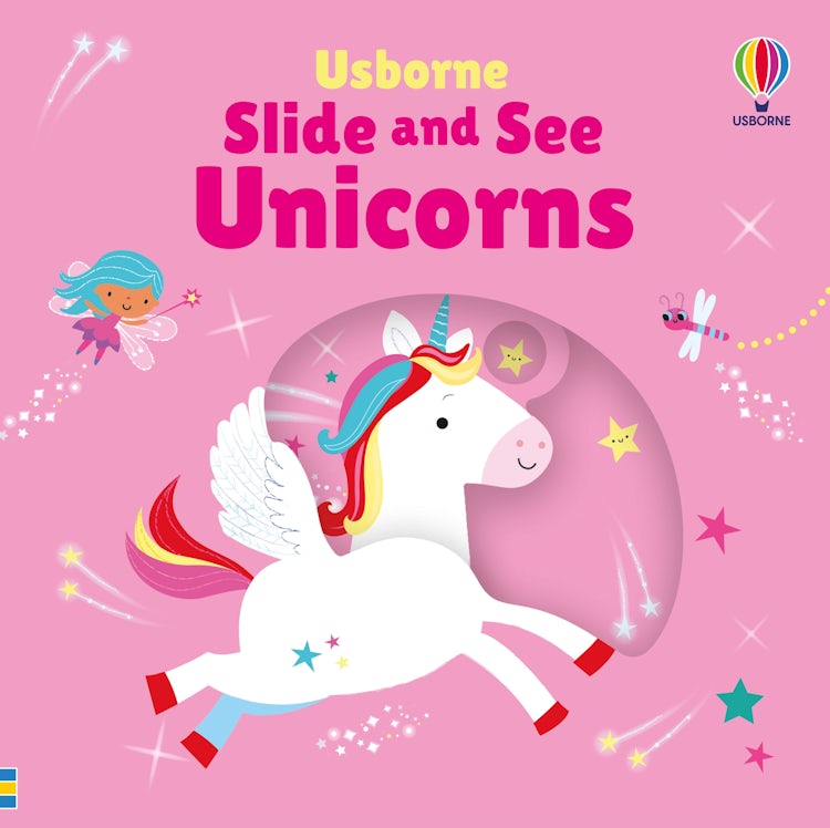Cover image for Slide and See Unicorns, isbn: 9781835404270