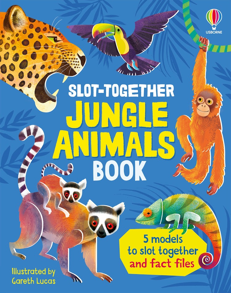 Cover image for Slot-Together Jungle Animals Book, isbn: 9781836044185