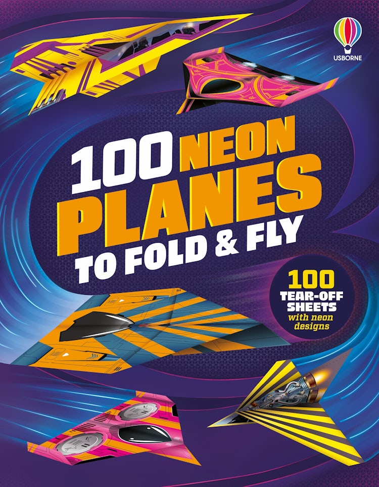 Cover image for 100 Neon Planes to Fold & Fly, isbn: 9781836048602
