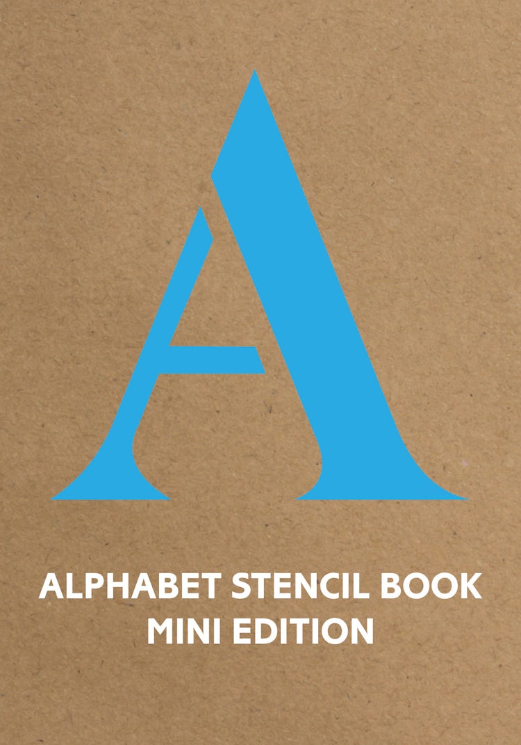 Cover image for Alphabet Stencil Book Mini Edition: Blue, isbn: 9781849942867