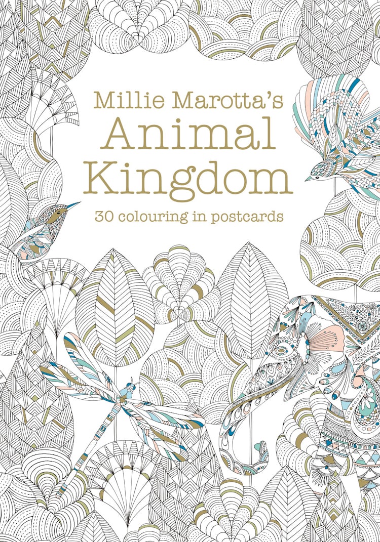 Cover image for Millie Marotta's Animal Kingdom Postcard Book: 30 Beautiful Cards for Colouring In, isbn: 9781849943536