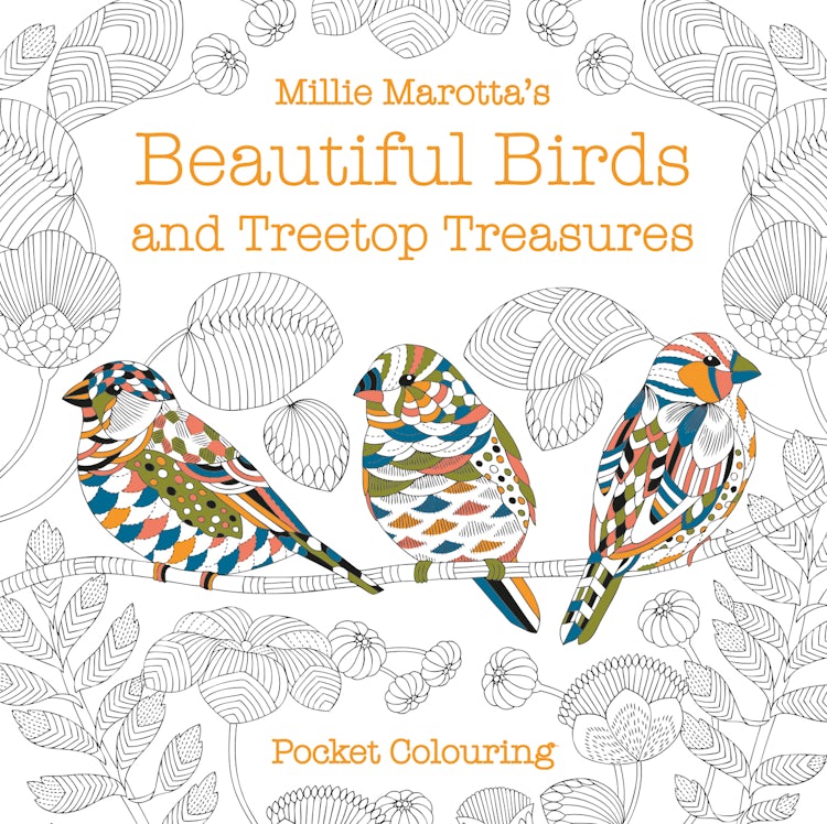 Cover image for Mille Marotta's Beautiful Birds And Treetop Treasures Pocket Colouring, isbn: 9781849945929
