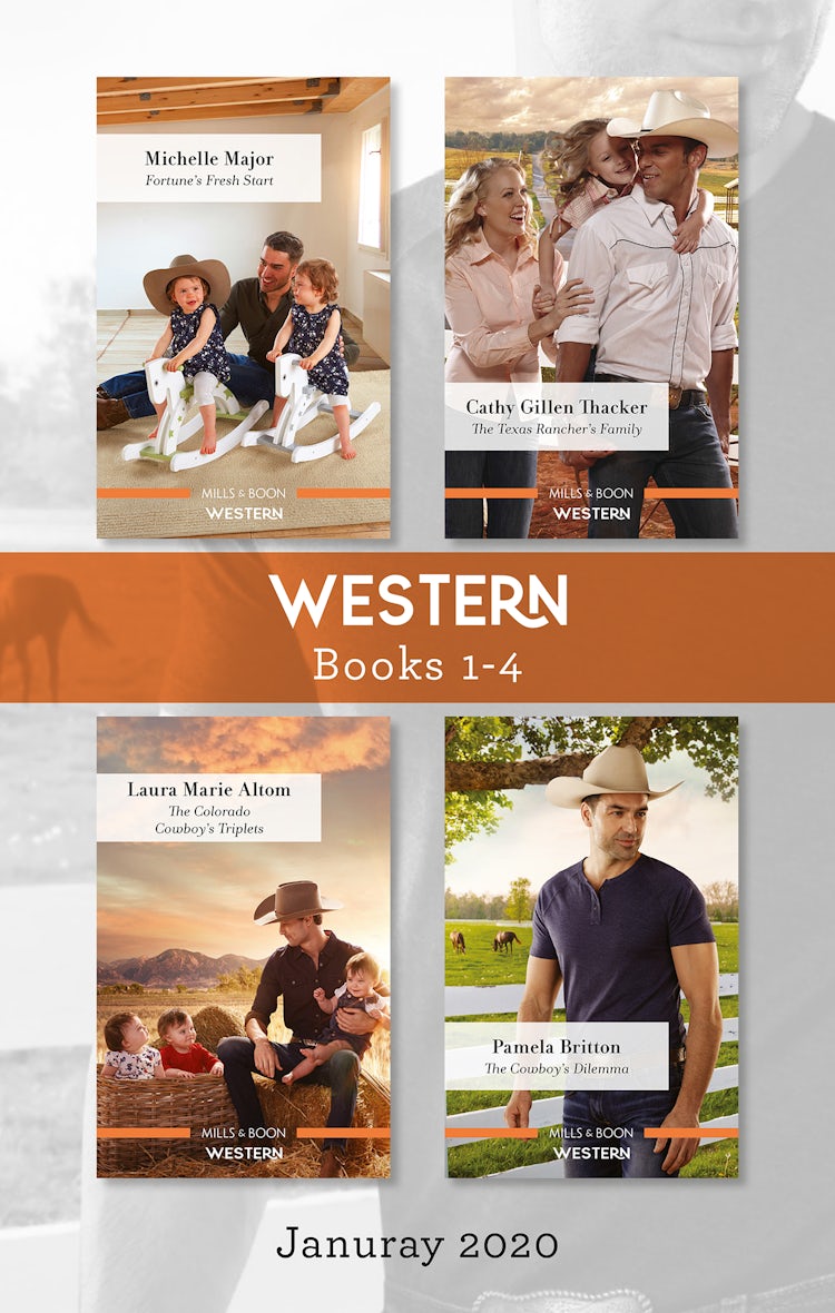 Cover image for Western Box Set 1-4 Jan 2020/Fortune's Fresh Start/The Texas Rancher's Family/The Colorado Cowboy's Triplets/The Cowboy's Dilemma, isbn: 9781867203629